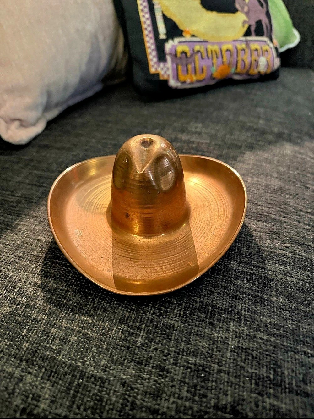 Vintage 40s /50s Copper Cowboy Hat ashtray